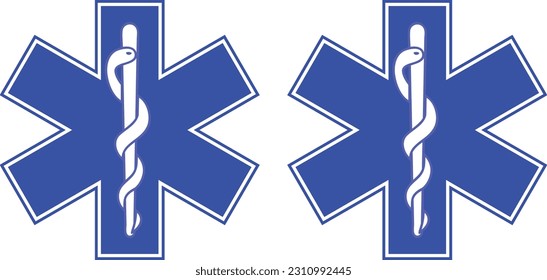 Gott des Asclepius medizinischen Symbols Vektorgrafik. Doktor, Krankenwagen svg.