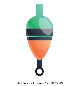 Rod bobber icon. Cartoon of rod bobber vector icon for web design isolated on white background