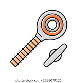 rod end bolt color icon vector. rod end bolt sign. isolated symbol illustration