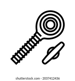 rod end bolt line icon vector. rod end bolt sign. isolated contour symbol black illustration