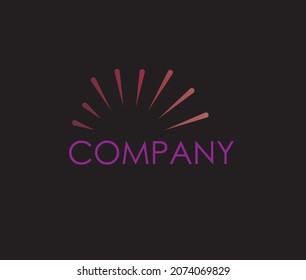 rod firework vector company logo design 