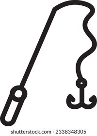 Rod Fish Pole Outline Icon