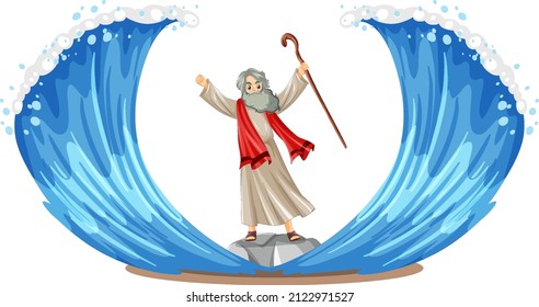 The rod of God the staff of Moses illustration