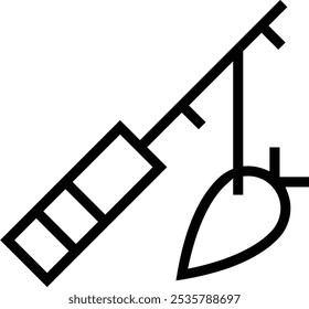 rod icon. Thin linear style design isolated on white background