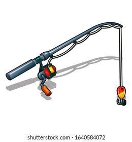 Rod isolated on a white background. Vector cartoon close-up illustration
