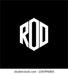 ROD Letter Logo Design polygon Monogram Icon Vector Template