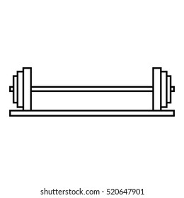 Rod on stand icon. Outline illustration of rod on stand vector icon for web