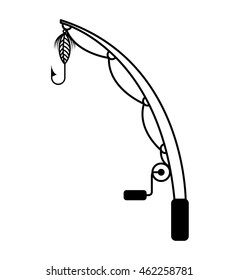 rod professional equipment icon vector illustration design
