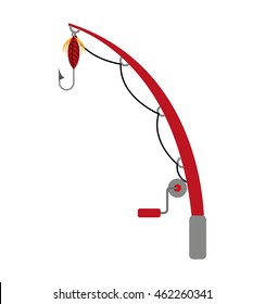 rod professional equipment icon vector illustration design
