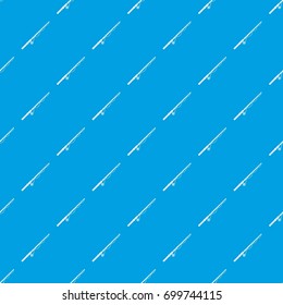 Rod and reel pattern repeat seamless in blue color for any design. Vector geometric illustration