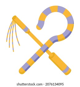 Rod and whip, flaches Symbol für Pharao-Symbol