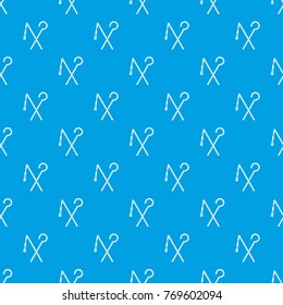 Rod and whip of Pharaoh pattern repeat seamless in blue color for any design. Vector geometric illustration