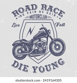 RODE RACE MOTORCYCLE T SHIRT DESIGN