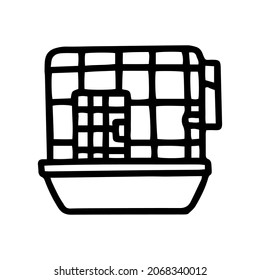 rodent cage line vector doodle simple icon