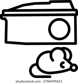 Rodent Control Station Vector Design Icon Style