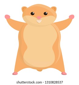 Rodent hamster icon. Cartoon of rodent hamster vector icon for web design isolated on white background