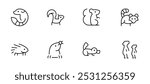 Rodent icon, Bunny, Rabbit icon, editable stroke. Suitable for website design, logo, app, template, and ui ux. vector and illustration