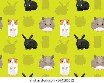 Rodent Pet Seamless Wallpaper Guinea Pig Standing