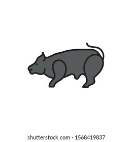 rodent rat animal isolated icon vector illustration design