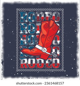 Rodeo American flag , cowboy , Western