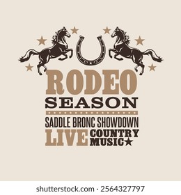 Rodeo Country Poster Vector Graphic