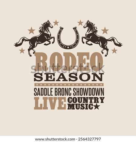 Rodeo Country Poster Vector Graphic