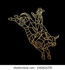 Rodeo cowboy logo design