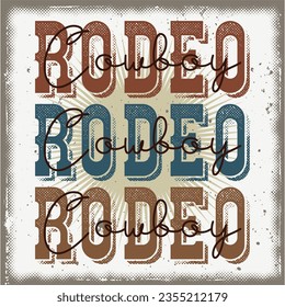 Rodeo Cowboy Vintage S-hirt design