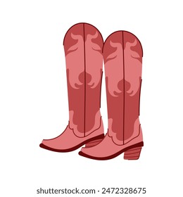 rodeo cowgirl boots cartoon. hat country, texas girl, disco seamless rodeo cowgirl boots sign. isolated symbol vector illustration