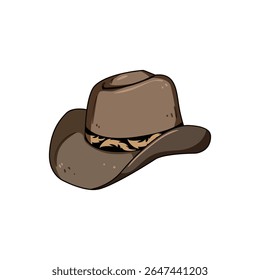 rodeo cowgirl hat cartoon. fashion style, leather brim, band vintage rodeo cowgirl hat sign. isolated symbol vector illustration