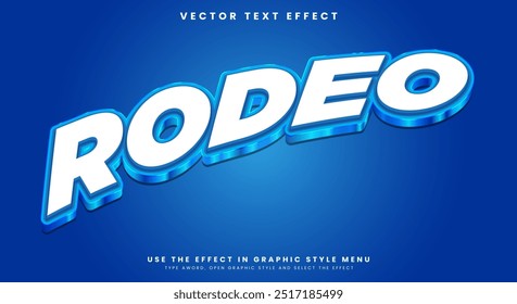 Rodeo Editable Text effect Template with milk style