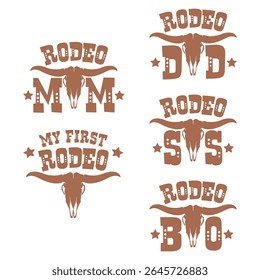 Pacote de design de caveira da família Rodeo