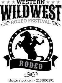 Rodeo festival. Cowboy hat. Wildwest.