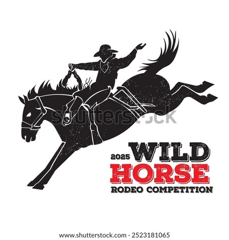 Rodeo Guy vector illustration, perfect for t shirt design and event logo 