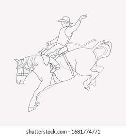 Rodeo icon line element. Vector illustration of rodeo icon line isolated on clean background for your web mobile app logo design.