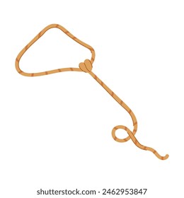 rodeo lasso cartoon. frame string, border line, knot circle rodeo lasso sign. isolated symbol vector illustration