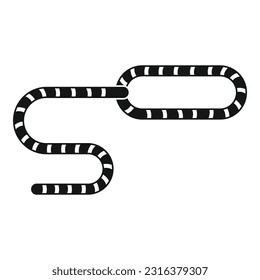 Rodeo lasso icon simple vector. Circle rope. String ship