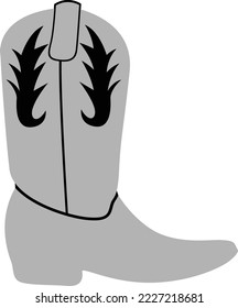 Rodeo Shoe Clipart - (archivo editable) - Ilustración vectorial