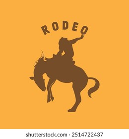 Rodeo silhouette logo vector illustration by Lulu Ramadhani