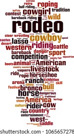 Rodeo word cloud concept. Vector illustration