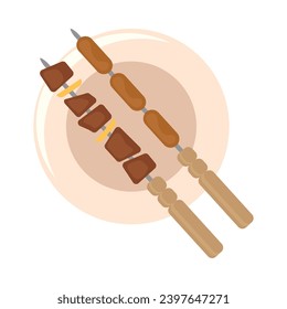 rodizio skewer illustration vector isolated