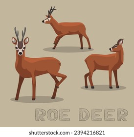 Roe Deer Cartoon Vector Illustration