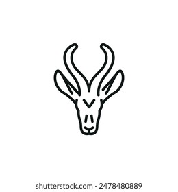 Roe deer icon. Simple roe deer icon for social media, app, and web design. Vector illustration.