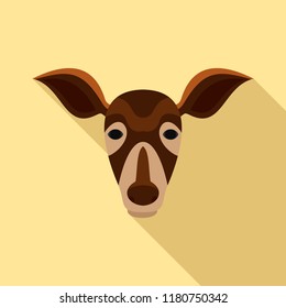 Roe head icon. Flat illustration of roe head vector icon for web design