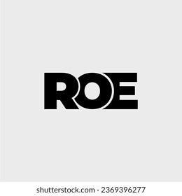 ROE initial letter monogram typography logo vector