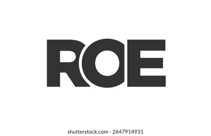 PLANTILLA de diseño de logotipo ROE con texto fuerte y moderno en negrita. Logotipo de Vector inicial basado en tipografía simple y mínima. Identidad de empresa de moda ideal para la presencia de la marca de las empresas.