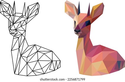 
Roe, young deer from triangles