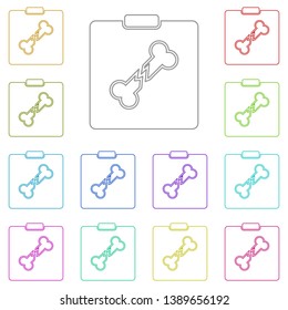 Roentgen, Rontgen, X-ray multi color icon. Simple thin line, outline vector of Medicine icons for UI and UX, website or mobile application
