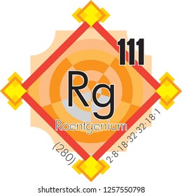 Roentgenium form Periodic Table of Elements V3 - vector illustrator