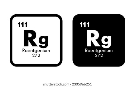 Roentgenium icon set. vector template illustration  for web design